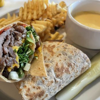 Fire Thyme Kitchen + Bar - Philly cheesesteak wrap - Comfort Food Near Me - Glenview, Illinois Fire Thyme Kitchen + Bar - Philly cheesesteak wrap - Comfort Food Near Me - Glenview, Illinois