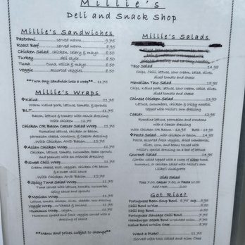 Millie's Deli & Snack Shop - Menu - Delis Near Me - Hilo, Hawaii