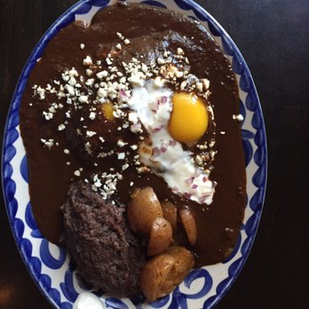 Milagro Cantina - Eggs with mole sauce/gravy - Mexican Near Me - Toronto, Ontario Milagro Cantina - Eggs with mole sauce/gravy - Mexican Near Me - Toronto, Ontario