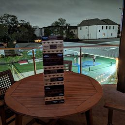 View of pickleball court from the balcony View of pickleball court from the balcony