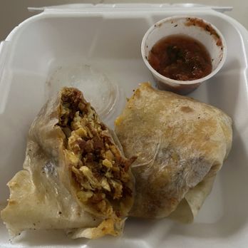 Izzie's Diner - Breakfast burrito my choice of meat was chorizo - Diners Near Me - Yuma, Arizona