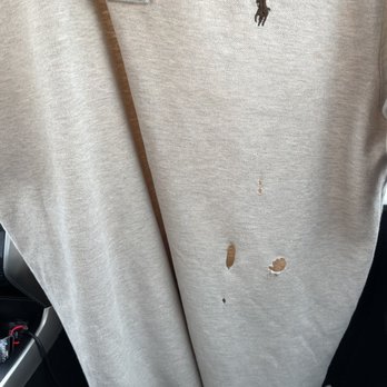 B&T Dry Cleaners - These holes were not in this shirt when we dropped it off to be dry cleaned!!! - Dry Cleaning Near Me - Ashburn, Virginia B&T Dry Cleaners - These holes were not in this shirt when we dropped it off to be dry cleaned!!! - Dry Cleaning Near Me - Ashburn, Virginia