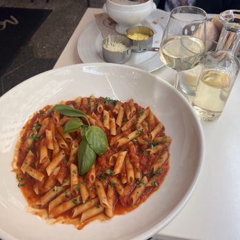 Oscar - 5/8/26 FYI. Neapolitan penne. With my white wine. - Restaurants Near Me - Nice, 06
