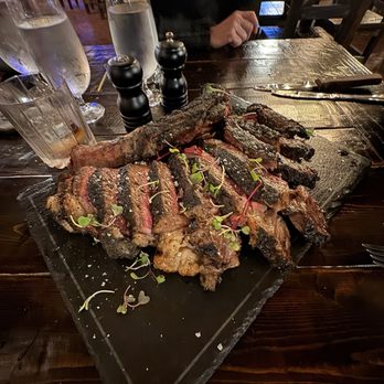 Ruston Cattle Company - beautiful tomahawk steak. must have. we come here all the damn time and it is so good. - Steakhouses Near Me - Ennis, Texas Ruston Cattle Company - beautiful tomahawk steak. must have. we come here all the damn time and it is so good. - Steakhouses Near Me - Ennis, Texas