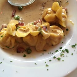 Sole Italian Restaurant - The Fiocchi dish was absolutely amazing. Filled with three cheeses and a pear. Garnished with green peas and a white sauce.