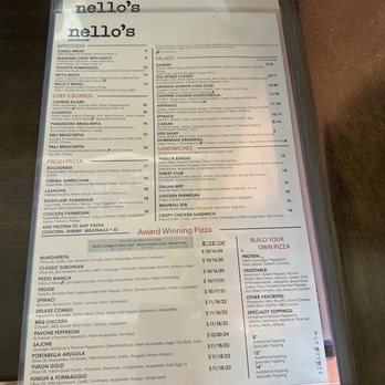 Nello's Ahwatukee - Menu - Pizza Near Me - Phoenix, Arizona