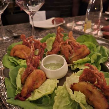 Rose's Luxury - Soft shell crab and fried green tomato "taco" - New American Near Me - Washington, DC, District of Columbia Rose's Luxury - Soft shell crab and fried green tomato "taco" - New American Near Me - Washington, DC, District of Columbia