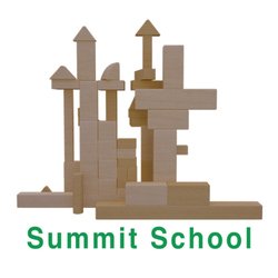 Summit: Progressive Child-Centered Preschool - Summit's logo was built by a five year old Summit student using wooden blocks in the classroom