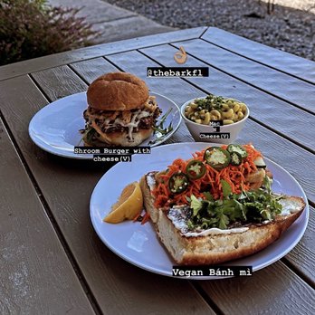 The Bark - Vegan Bánh mi, Shroom Burger with Vegan Cheese and Vegan Mac N Cheese - Vegan Near Me - Tallahassee, Florida