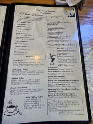 Menu photo 2 Paul's Family Restaurant Elgin, IL