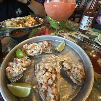 Bonito Michoacan - Shrimp ceviche on oysters. Half dozen. - Mexican Near Me - Las Vegas, Nevada
