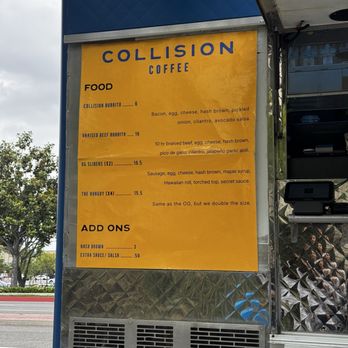 Collision Coffee - Menu - Food Trucks Near Me - Whittier, California