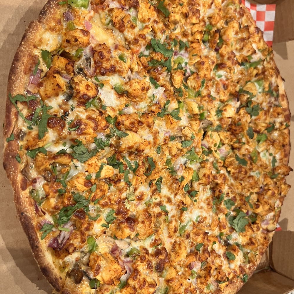 Velly Pizza - Large Tikki Chicken - Pizza Near Me - Sacramento, California Velly Pizza - Large Tikki Chicken - Pizza Near Me - Sacramento, California
