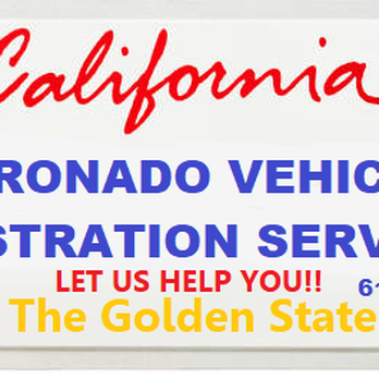 Coronado Vehicle Registration Services - CALL TODAY!!! - Registration Services Near Me - Coronado, California Coronado Vehicle Registration Services - CALL TODAY!!! - Registration Services Near Me - Coronado, California