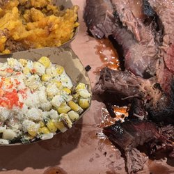 Fork Grove Barbecue - Brisket, Sweet Potato Casserole & Street Corn.