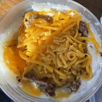 Robust Coffee Lounge - Robust Breakfast Bowl (grits, fried egg, turkey sausage(my choice meat), and cheddar) - Breakfast & Brunch Near Me - Chicago, Illinois Robust Coffee Lounge - Robust Breakfast Bowl (grits, fried egg, turkey sausage(my choice meat), and cheddar) - Breakfast & Brunch Near Me - Chicago, Illinois