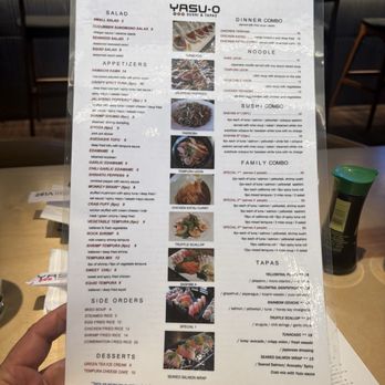 Yasuo Sushi & Tapas - Menu - Sushi Bars Near Me - Scottsdale, Arizona Yasuo Sushi & Tapas - Menu - Sushi Bars Near Me - Scottsdale, Arizona