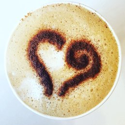 If you get chocolate or cinnamon powder they always make a pretty design