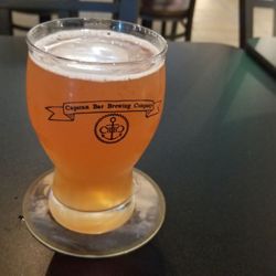 Capstan Bar Brewing Company - Strawberry Rhubarb Kolsch.  Cheers!!