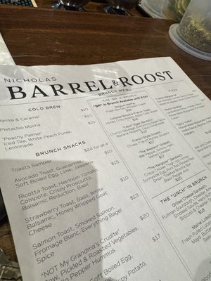 Menu photo 8 Nicholas Barrel & Roost Red Bank, NJ