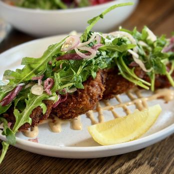 Blossom and Root Kitchen - Crab Cakes - Vegan Near Me - Danville, California Blossom and Root Kitchen - Crab Cakes - Vegan Near Me - Danville, California
