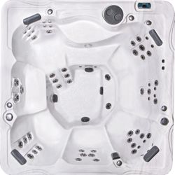 Northcoast Spa and Hot Tubs - Premium Series : Freeport
Shown on the right in Silver Marble. Available in Silver Marble with Smoke Grey cabinet.