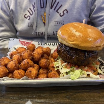 Cold Beers & Cheeseburgers - Jucy Lucifer and sweet potato tots. - American Near Me - Gilbert, Arizona
