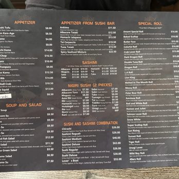 Amami Sushi Bistro - Menu - Sushi Bars Near Me - San Francisco, California