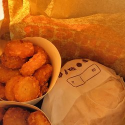 Burger King - Bacon Egg and cheese Biscuits with tutorials tots and coffee