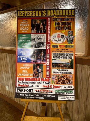 Menu photo 3 Jefferson's Roadhouse Yreka, CA