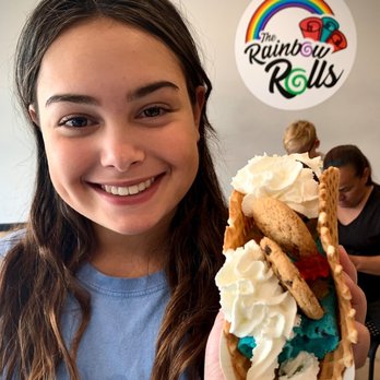 The Rainbow Rolls - Cookie Monster - Ice Cream & Frozen Yogurt Near Me - Center Moriches, New York