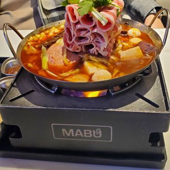 Mabu Generation - House Special Spicy Hot Pot Served W/ Instant Noodle - Asian Fusion Near Me - Chicago, Illinois Mabu Generation - House Special Spicy Hot Pot Served W/ Instant Noodle - Asian Fusion Near Me - Chicago, Illinois