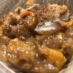 McGinty's BBQ Best Thing Smoking - Peach cobbler homemade!