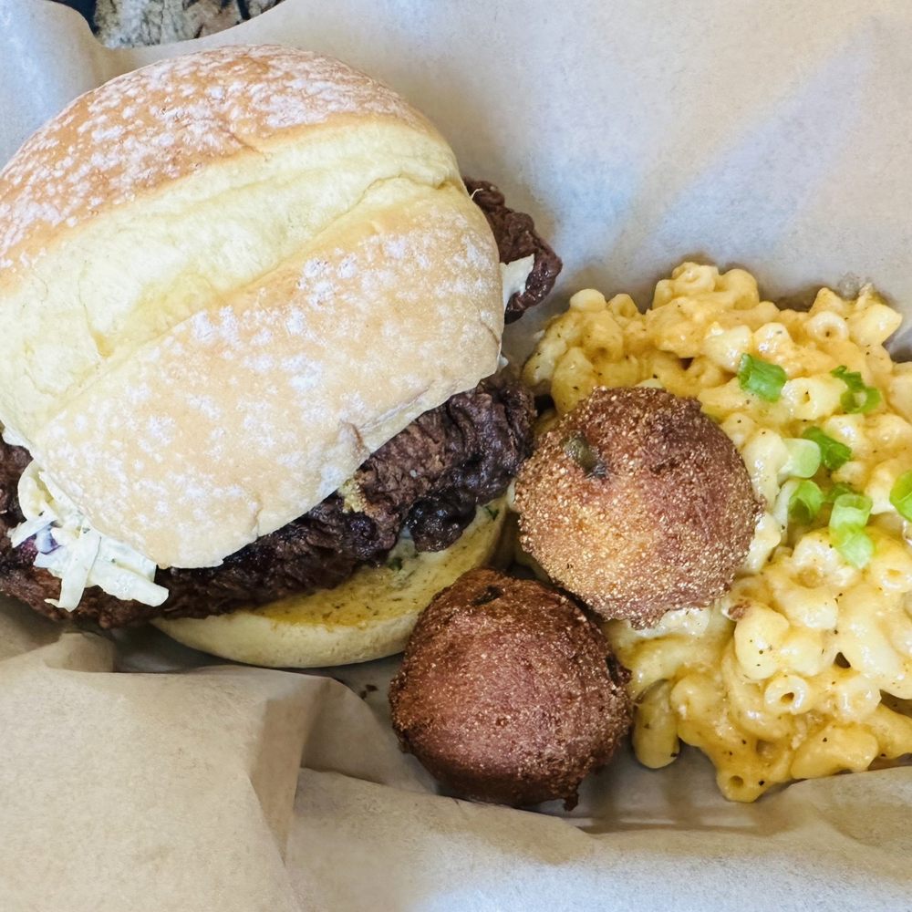 Hen & Flour - Chicken sandwich, Mac and cheese and hush puppies. - Chicken Shop Near Me - Medford, Oregon Hen & Flour - Chicken sandwich, Mac and cheese and hush puppies. - Chicken Shop Near Me - Medford, Oregon