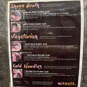 Wagaya - Menu - Ramen Near Me - Honolulu, Hawaii Wagaya - Menu - Ramen Near Me - Honolulu, Hawaii