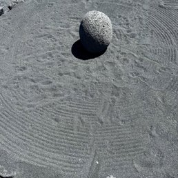 Black sand beach