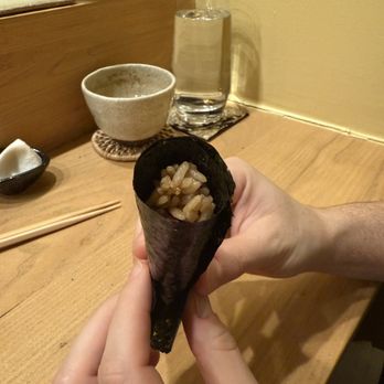 Tsuke Edomae - 15. Otoro hand roll - Sushi Bars Near Me - Austin, Texas Tsuke Edomae - 15. Otoro hand roll - Sushi Bars Near Me - Austin, Texas