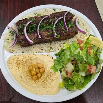 Shami Falafel - Kufta Kebab platter - Falafel Near Me - Hackensack, New Jersey