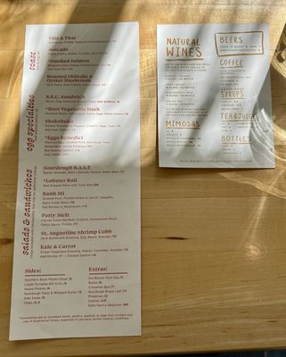 Menu photo 6 Sunday St Augustine, FL