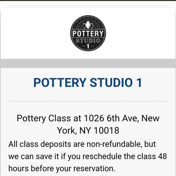 Pottery Studio 1 - Midtown - Terrible customer service - Art Classes Near Me - New York, New York Pottery Studio 1 - Midtown - Terrible customer service - Art Classes Near Me - New York, New York