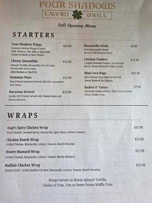 Menu photo 1 Four Shadows Wauconda, IL