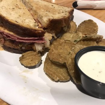 Beef 'O' Brady's - Reuben sandwich with a side of fried pickles - Sports Bars Near Me - Titusville, Florida