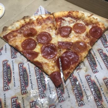 Matthew's Pizza Kitchen - Chewy pizza with what lacks pepperoni flavor. And yes that's fire house wrapper under it. I have know clue. - Italian Near Me - Cape Coral, Florida