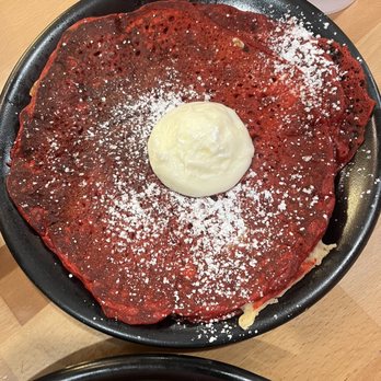 Myke's Cafe - USC Notre Dame Killer Red Velvet Pancakes - Cafes Near Me - Los Angeles, California