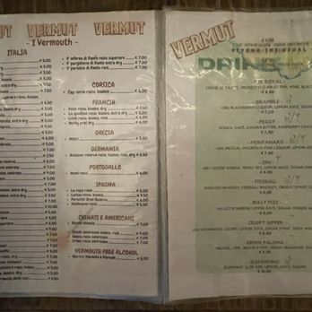 Vermut - Drink menu - Bars Near Me - Catania, Connecticut