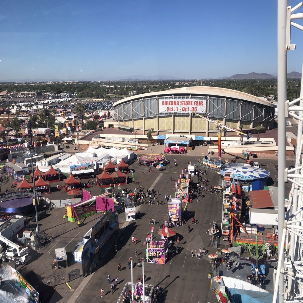 Arizona State Fair - View from the Ferris wheel - Amusement Parks Near Me - Phoenix, Arizona Arizona State Fair - View from the Ferris wheel - Amusement Parks Near Me - Phoenix, Arizona
