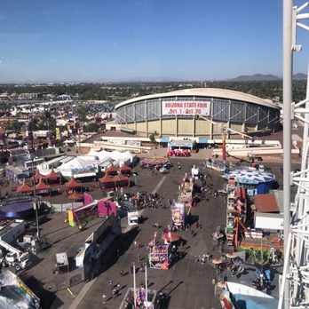 Arizona State Fair - View from the Ferris wheel - Amusement Parks Near Me - Phoenix, Arizona