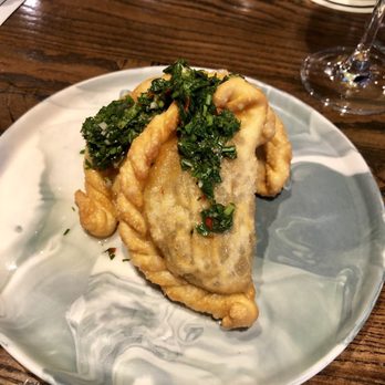Riel - Mushroom empanadas. The order comes with two but we added a third so each of us got one. - New American Near Me - Houston, Texas Riel - Mushroom empanadas. The order comes with two but we added a third so each of us got one. - New American Near Me - Houston, Texas