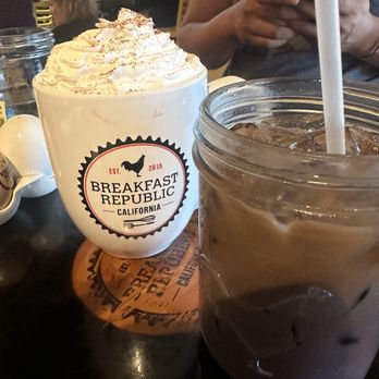 Breakfast Republic - Iced Ube Latte, Mexican Mocha LG - Breakfast & Brunch Near Me - Costa Mesa, California
