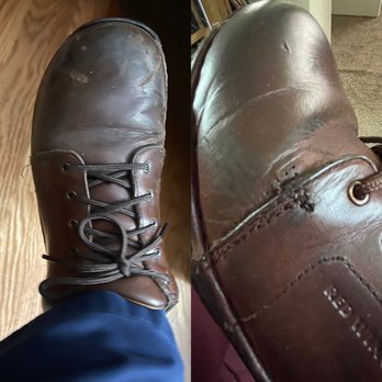 Dean's Shoe Repair - Before and After of my 10 yr old work shoes. - Shoe Repair Near Me - Concord, California Dean's Shoe Repair - Before and After of my 10 yr old work shoes. - Shoe Repair Near Me - Concord, California